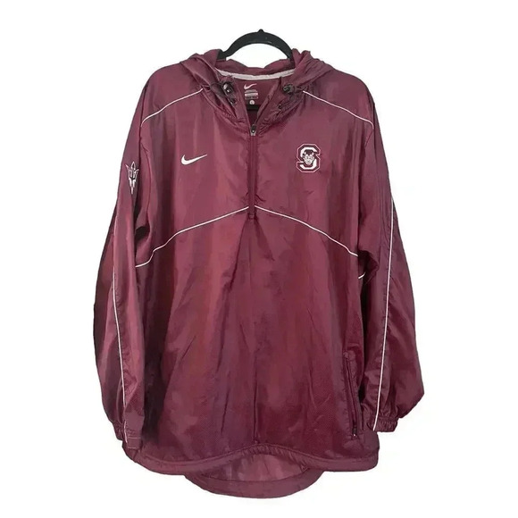 Nike Men’s Windbreaker Jacket Swain County High School Football Zip Up Hood L - Picture 1 of 8
